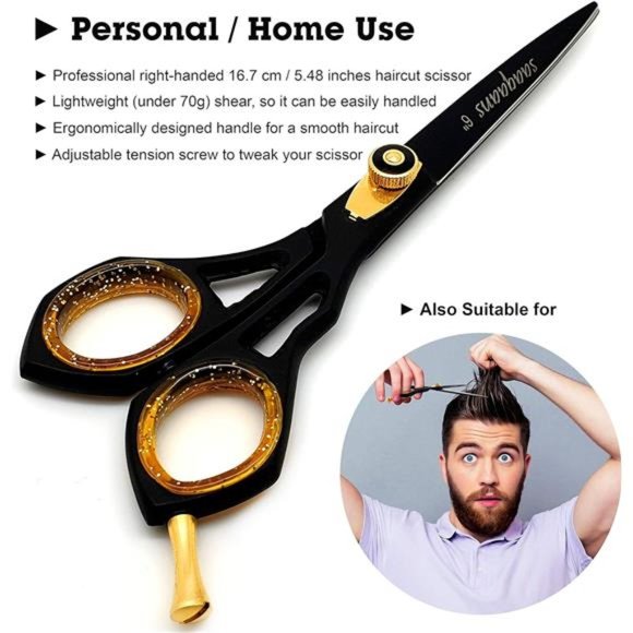 Professional Barber Shears Kit Tools - Hair Cutting Scissors Set for Hairdresser - Picture 2 of 7